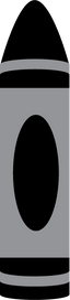 Black Wax Crayon for Drawing